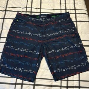 William Murray Shorts - Red/White/Blue beer cans - Men’s size 36 NWOT